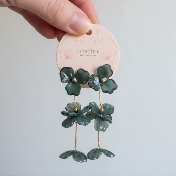 Anthropologie Jewelry - NWT Serefina Anthropologie Floral Drop Earrings